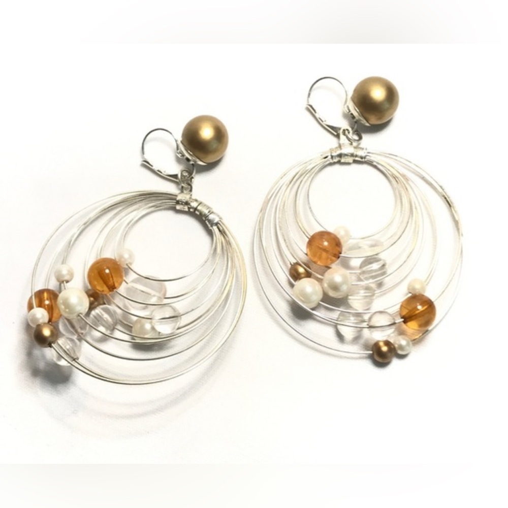 Subversive Silver Toned Hoop Earrings New In Box